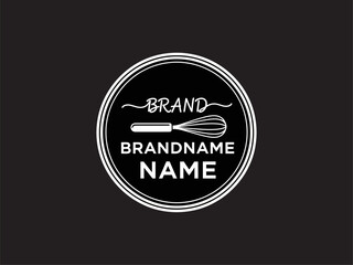 Fototapeta premium Logo Template with Whisk and Roller.
