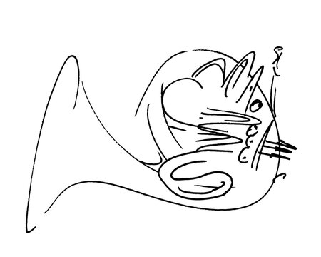 French Horn (brass instrument) &mdash; PNG