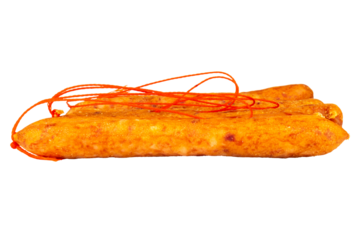 Thai pork sausage isolated on a white background