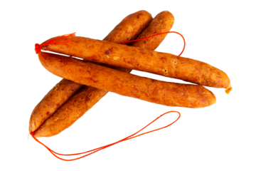 Thai pork sausage isolated on a white background