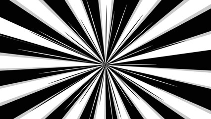 Dynamic radial black and white abstract pattern with striking visual impact © Anisah