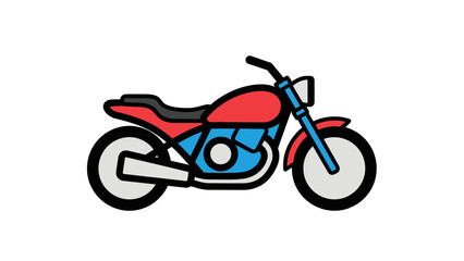 Fototapeta premium Stylized illustration of a modern motorcycle emphasizing sleek design and vibrant colors for