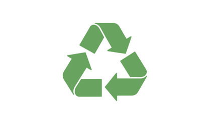 Obraz premium Symbolic Green Recycling Emblem Illustrating Sustainable Waste Management Practices
