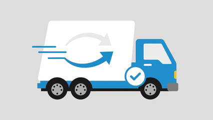 Modern delivery truck icon illustrating efficient logistics and transportation services for parcel