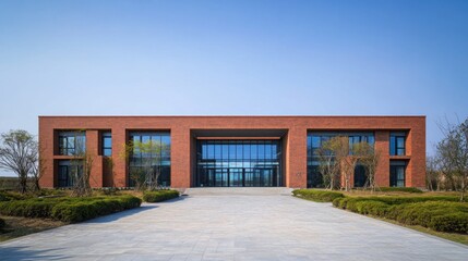 Modern brick building exterior