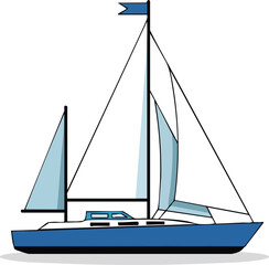Sailboat Illustration A Nautical Vessel for Adventure on the Water