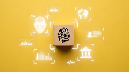 Fingerprint Identification Technology Security Concept.