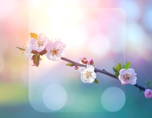 Spring background with cherry blossoms