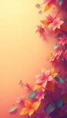Fototapeta premium Vibrant floral bloom colorful vibrant background 