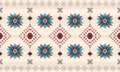 Ethnic geometric textile pattern seamless design for fabric and home decor