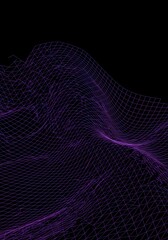 An abstract digital background featuring warped grid lines and a collapsing geometric plane, illustrating concepts of spatial bending and visual confusion, surface, future, distortion
