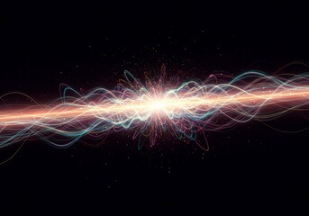 Conceptual visualization showing the separation of oscillating energy components due to varying propagation speeds in a medium, velocity, complexity, energy