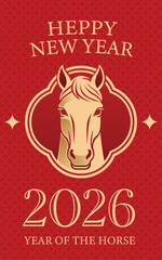 Chinese New Year 2026 Year of the Horse Festive Poster