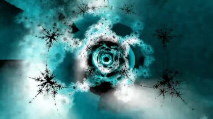Abstract ethereal turquoise cosmic nebula with luminous starburst patterns, representing vast universal energy and infinite digital exploration