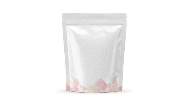 Transparent Pouch Packaging with Gummy Candy Design