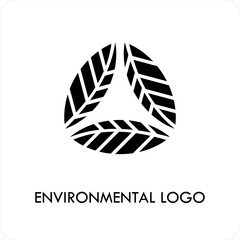 AbstracNatural Organic Wreath Icon for Environmental Identityt Green Leaf Circle Logo for Eco-Friendly Brand, 