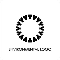 Minimalist Abstract Nature Symbol for Sustainable Business