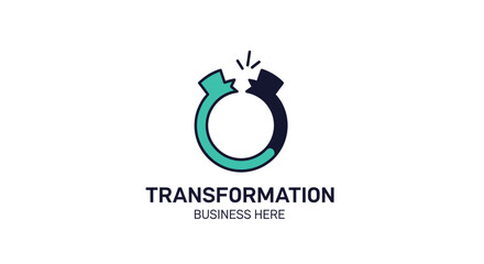 Abstract Logo Representing Business And Transformation In A Modern And Clear Design