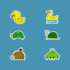 Adorable Cartoon Animal Sticker Collection for Children