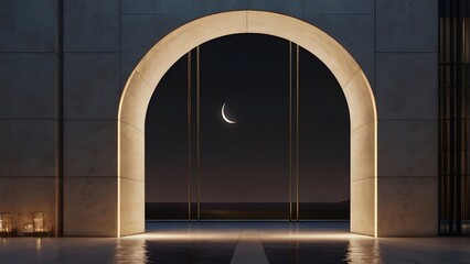 Minimal Islamic Arch Interior