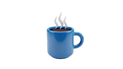 Steaming Blue Coffee Mug