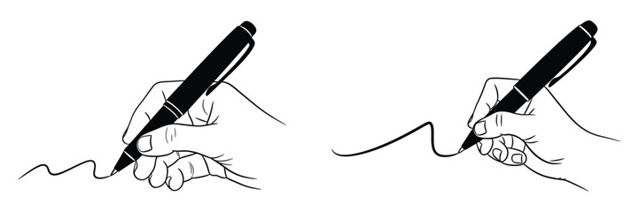 Obraz premium pen silhouette writing or drawing vector illustration design
