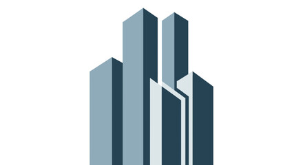 Abstract Skyscrapers Representing Real Estate Development and Urban Modernity Illustration