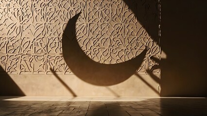 Crescent Moon Shadow Wall