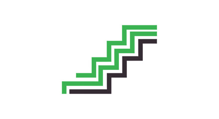 Fototapeta premium Abstract Staircase Graphic Representing Growth, Progress, And Forward Movement Visuals