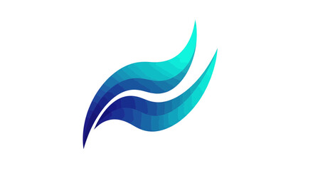 Naklejka premium Abstract Swirl Design in Aquatic Shades Representing Fluidity and Modern Aesthetic