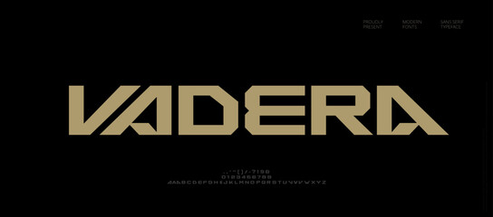 Plakat Sport modern minimal logo alphabet bold font. Abstract technology scifi science futuristic typography sport, fashion, brand, creative logos fonts. vector illustration