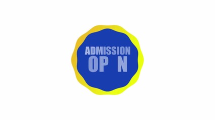 Admission Open Promotional Text Animation for Academic Enrollment and Student Registration