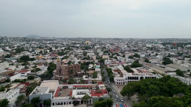 Drone Aerial View Of Culiacan City, Sinaloa, Mexico