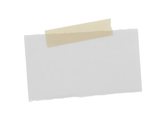 Blank White Folder with Beige Tape for Documents.