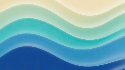 Abstract Wavy Layers in Blue Hues Gradient.