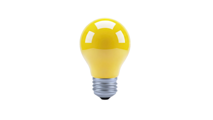 Yellow Incandescent Light Bulb