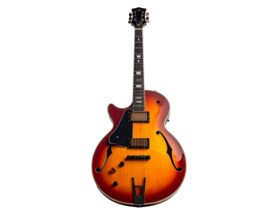 Acoustic guitar illustration musical instrument isolated with transparent background