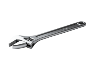 Adjustable wrench tool isolated on transparent background