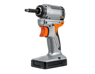 Cordless power drill isolated on transparent background for construction and repair