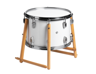 Isolated drum set with transparent background and wooden legs for music and percussion