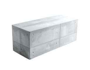 Isolated minimalist 3 d render of a rectangular white object with light and shadow
