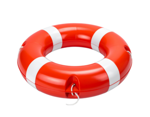 Life buoy icon on transparent background safety concept illustration