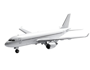 Obraz premium Miniature airplane isolated on transparent background for commercial aviation concepts