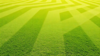 ryegrass. Manicured ryegrass on golf course green with geometric mowing patterns in daylight. gardening catalogs, home-decor guides, designed for home decor and floral branding.