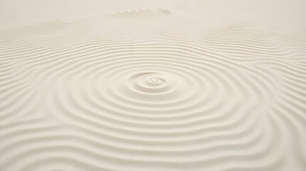 Smooth Raked Sand Patterns Symbolizing Mindfulness and Calm