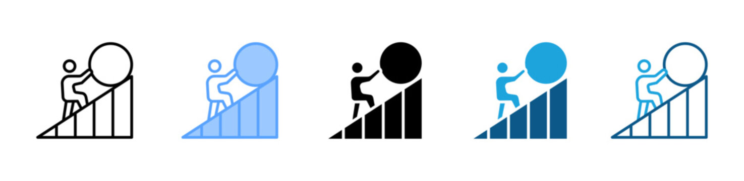 Resilience icon set multiple style collection