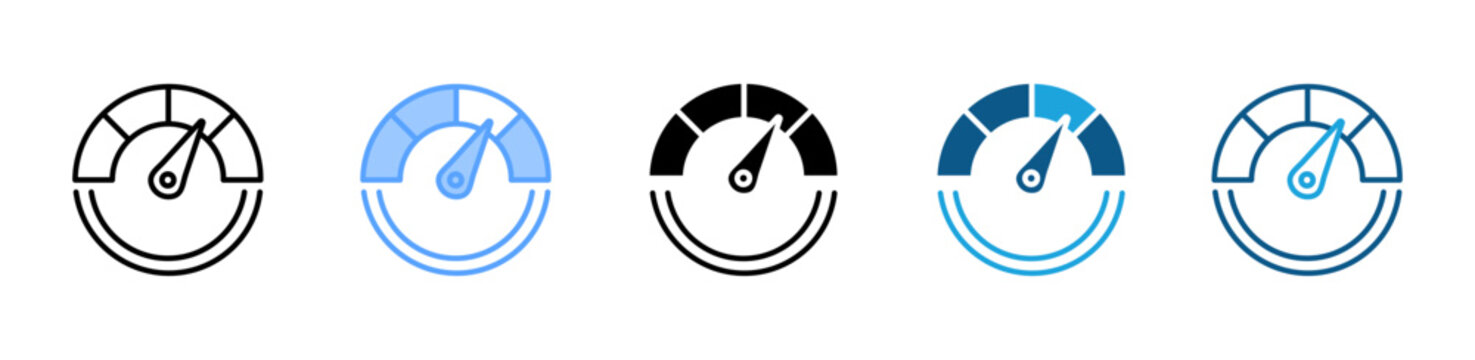 Kpi icon set multiple style collection