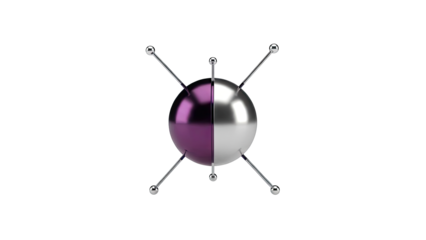Sputnik-inspired metallic orb with radiating rods