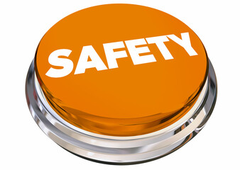 Safety Button Drill Review Be Careful Cautious Safe 3d Illustration