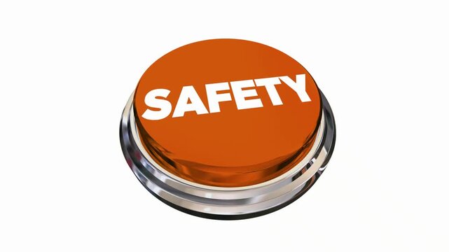 Safety Button Drill Review Be Careful Cautious Safe 3d Animation